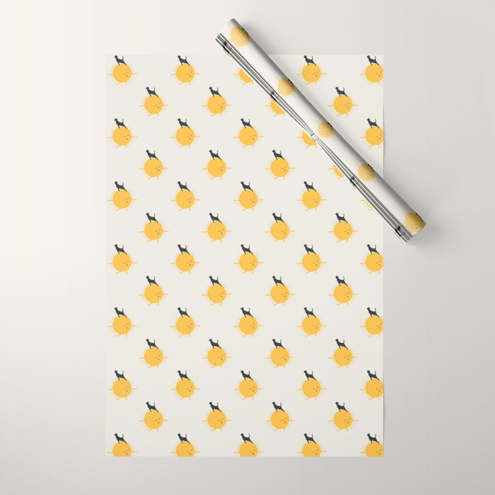 Good Meowâing 9 yoga warrior II Wrapping Paper Gallery Image 1