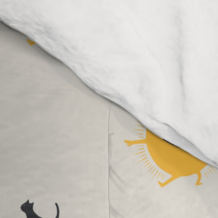 Good Meowâing 9 yoga warrior II Comforter Gallery Image 4