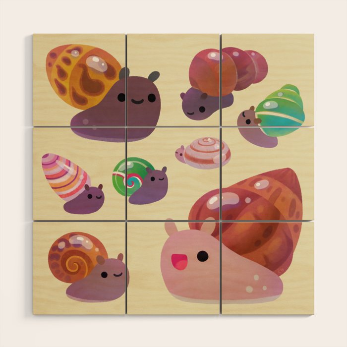 Land snail Wood Wall Art Gallery Image 1