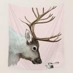 Reindeer and rabbit Wall Tapestry Gallery Image 4