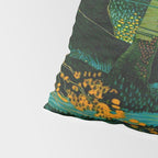 Magical Dark Fantasy Forest Woodblock Pillow Sham Gallery Image 4