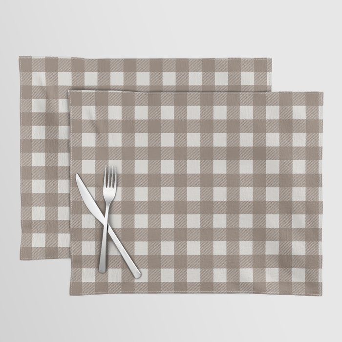 Gingham Cloth / Mocha Checks Placemat Gallery Image 1