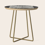 Onyx Ferns: Black & White Matisse Edition Side Table Gallery Image 1
