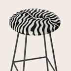 Onyx Ferns: Black & White Matisse Edition Stool Gallery Image 2