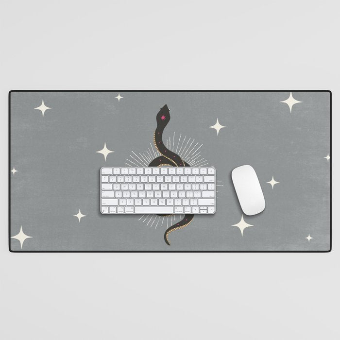 Slither - Gray Desk Mat Gallery Image 1