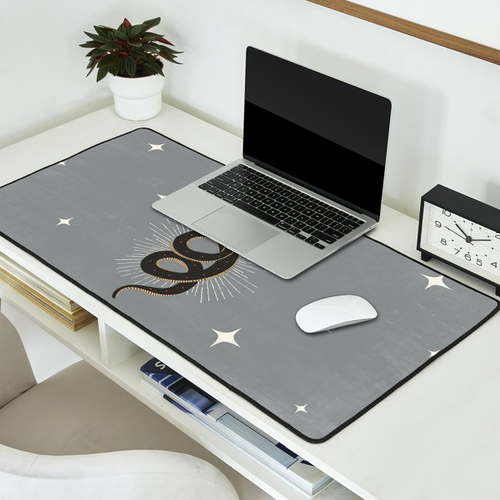 Slither - Gray Desk Mat Gallery Image 2