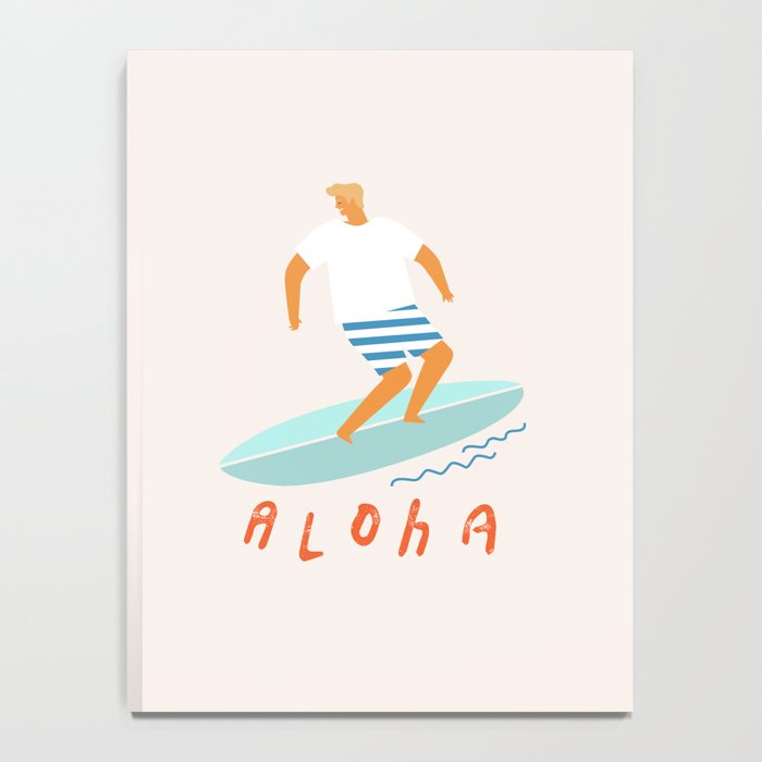 Surfer aloha poster Notebook Gallery Image 4