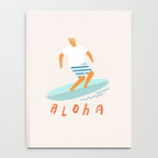 Surfer aloha poster Notebook Gallery Image 4