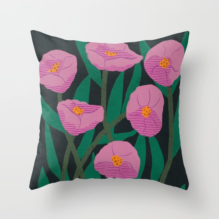 Flower garden  Throw Pillow Gallery Image 6