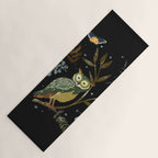Moonlit Owl and Fluttering Moths Yoga Mat Gallery Image 1