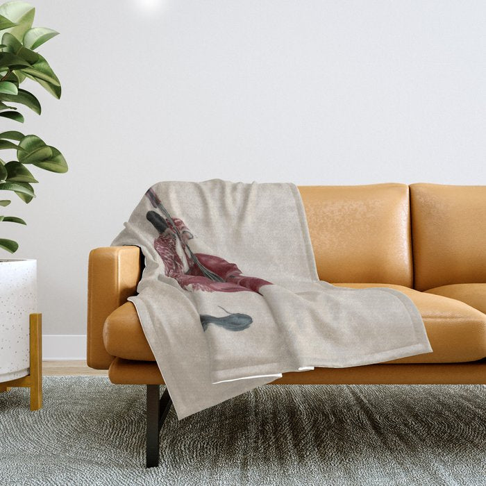 Double Bass Player Throw Blanket Gallery Image 1