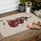 Double Bass Player Outdoor Rug Gallery Image 2