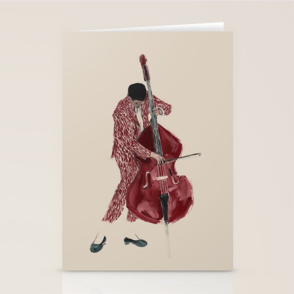 Double Bass Player Stationery Card Gallery Image 2