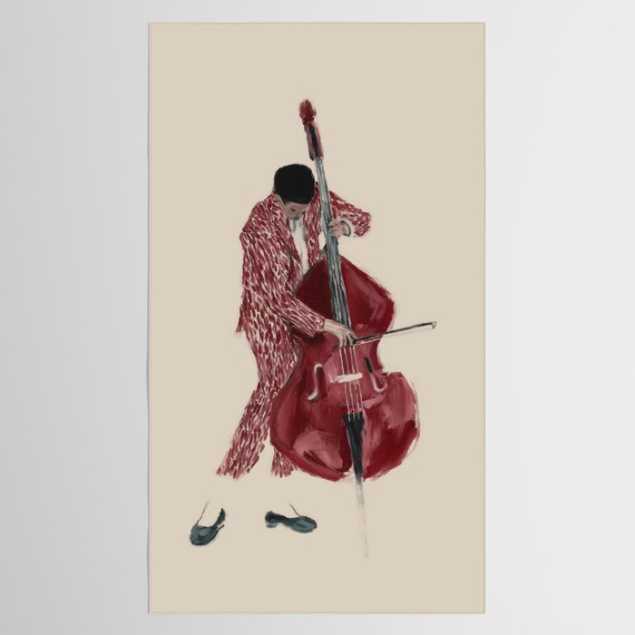 Double Bass Player Tablecloth Gallery Image 2