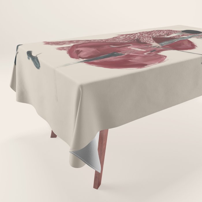 Double Bass Player Tablecloth Gallery Image 1