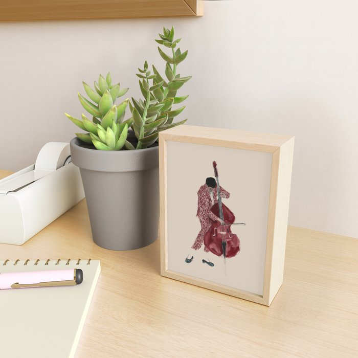 Double Bass Player Mini Art Print Gallery Image 2