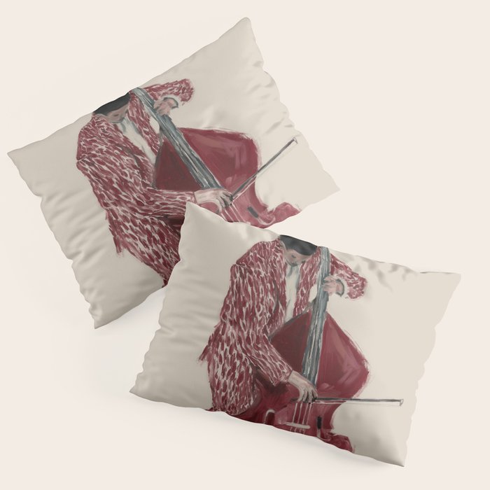 Double Bass Player Pillow Sham Gallery Image 1
