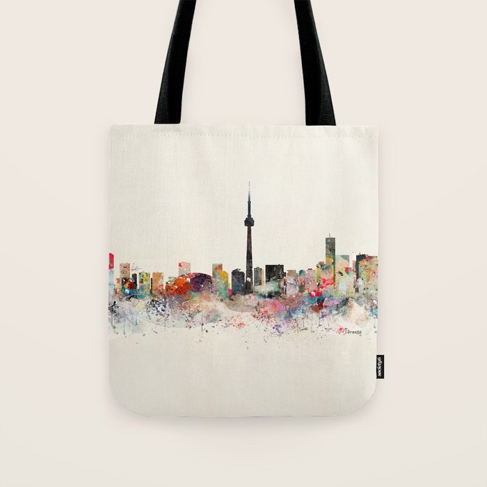 toronto skyline Tote Bag Gallery Image 1