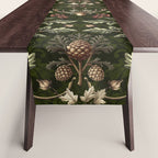 William Morris Woodland Nostalgia Emerald Green Table Runner Gallery Image 1