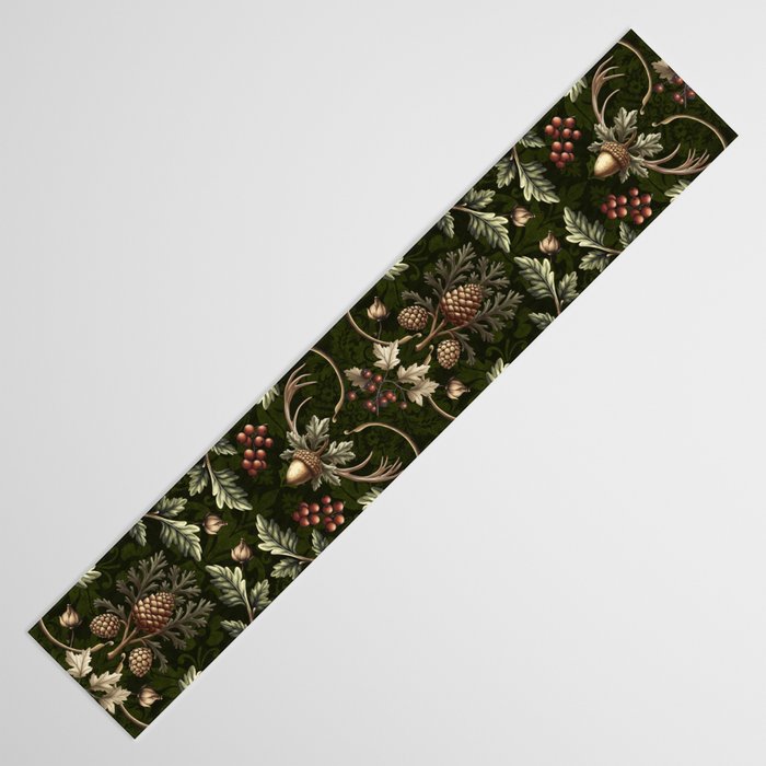 William Morris Woodland Nostalgia Emerald Green Table Runner Gallery Image 3