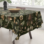 William Morris Woodland Nostalgia Emerald Green Tablecloth Gallery Image 3
