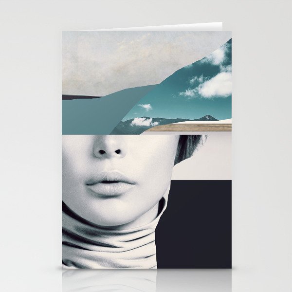 woman portrait /collage 3 Stationery Card Gallery Image 2