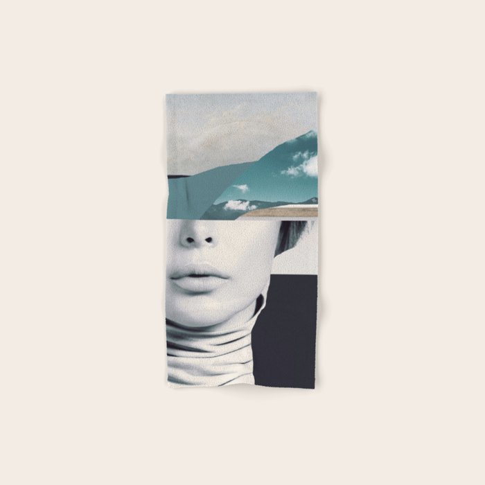 woman portrait /collage 3 Bath Towel Gallery Image 1