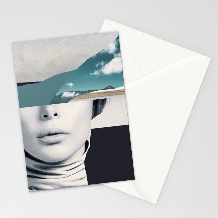 woman portrait /collage 3 Stationery Card Gallery Image 2