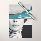 woman portrait /collage 3 Wrapping Paper Gallery Image 1