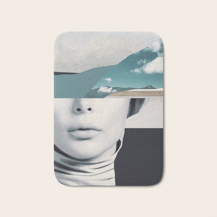 woman portrait /collage 3 Bath Mat Gallery Image 1