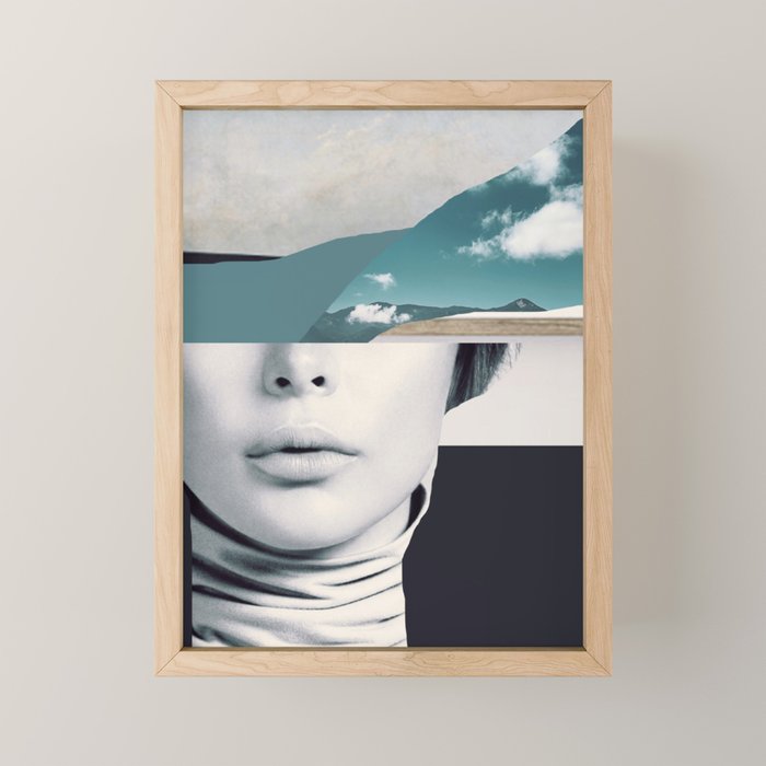 woman portrait /collage 3 Mini Art Print Gallery Image 1