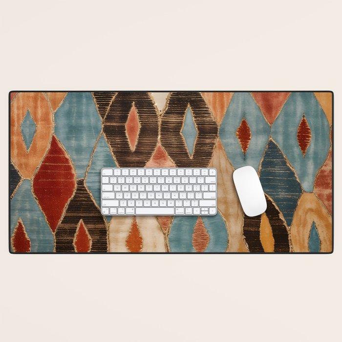 Rustic Shabby Moroccan Weave Desk Mat Gallery Image 1