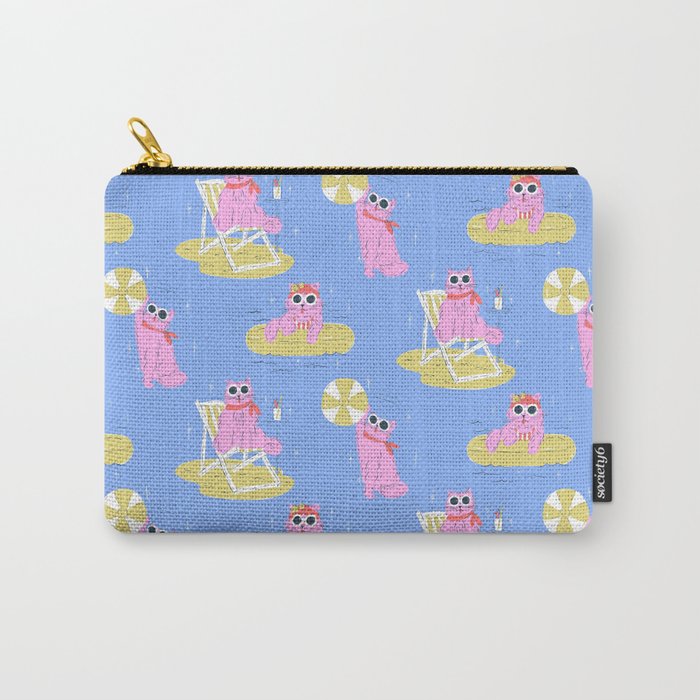 Pink Summer Cat  Carry All Pouch Gallery Image 1