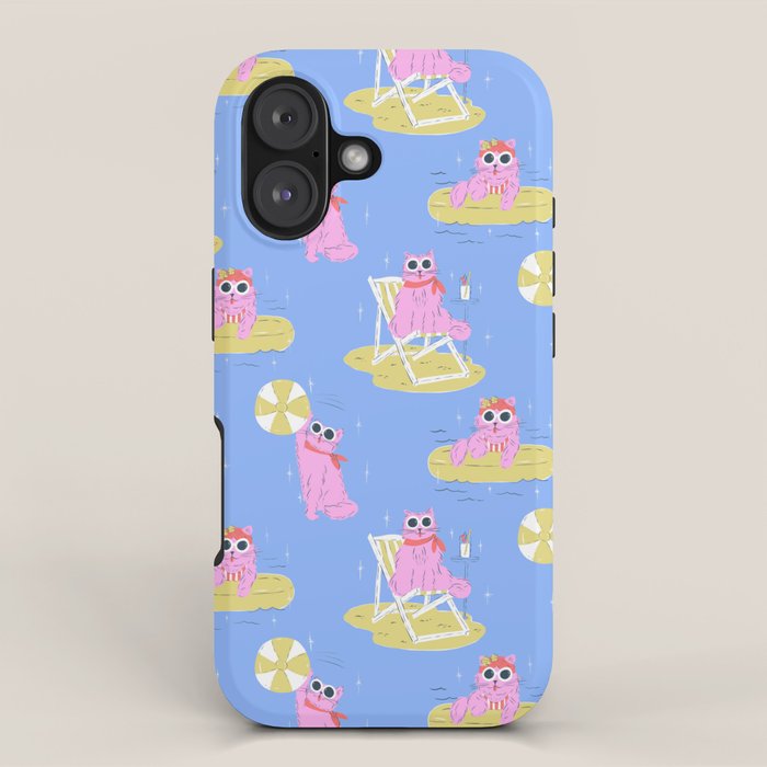 Pink Summer Cat  iPhone Case Gallery Image 1