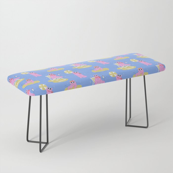 Pink Summer Cat  Bench Gallery Image 1