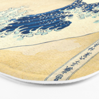 Japanese Woodblock Print The Great Wave of Kanagawa by Katsushika Hokusai Bath Mat Gallery Image 3