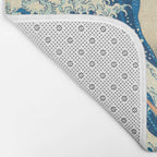 Japanese Woodblock Print The Great Wave of Kanagawa by Katsushika Hokusai Bath Mat Gallery Image 2
