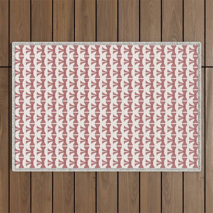 Vintage Bows III Pink Outdoor Rug Gallery Image 1