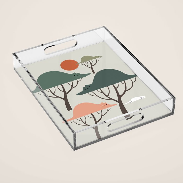 Cat Landscape 128 Acrylic Tray Gallery Image 1