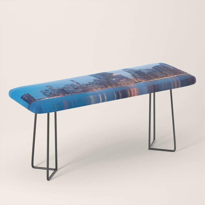 Chicago Lakefront Blue Hour Bench Gallery Image 1