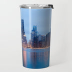 Chicago Lakefront Blue Hour Travel Mug Gallery Image 2