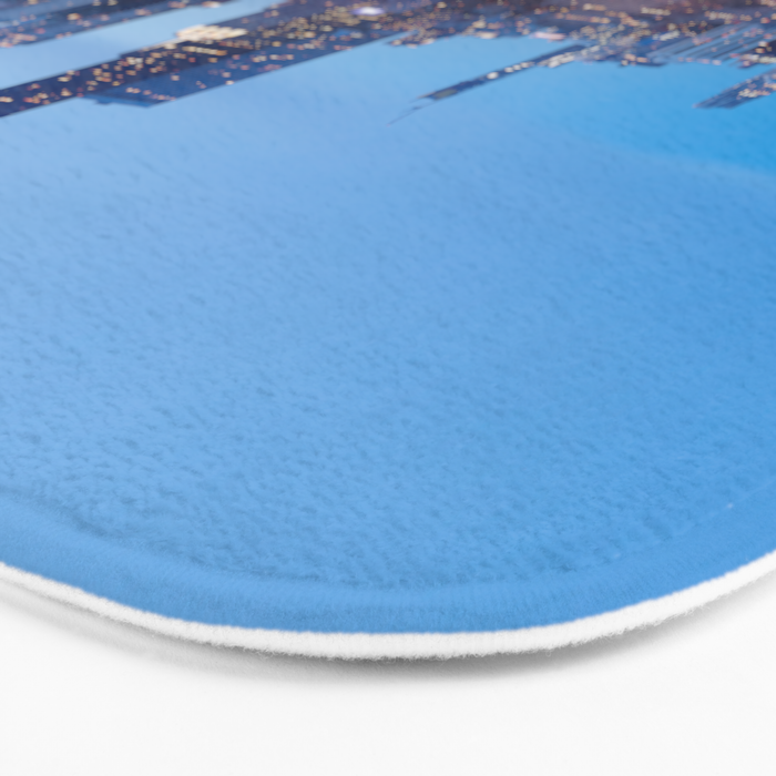 Chicago Lakefront Blue Hour Bath Mat Gallery Image 3