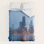 Chicago Lakefront Blue Hour Duvet Cover Gallery Image 6