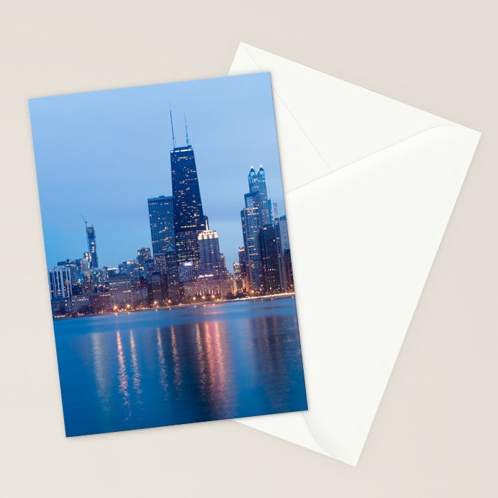 Chicago Lakefront Blue Hour Stationery Card Gallery Image 2