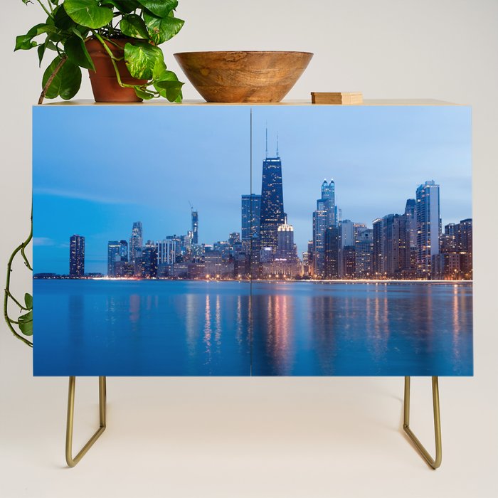 Chicago Lakefront Blue Hour Credenza Gallery Image 1