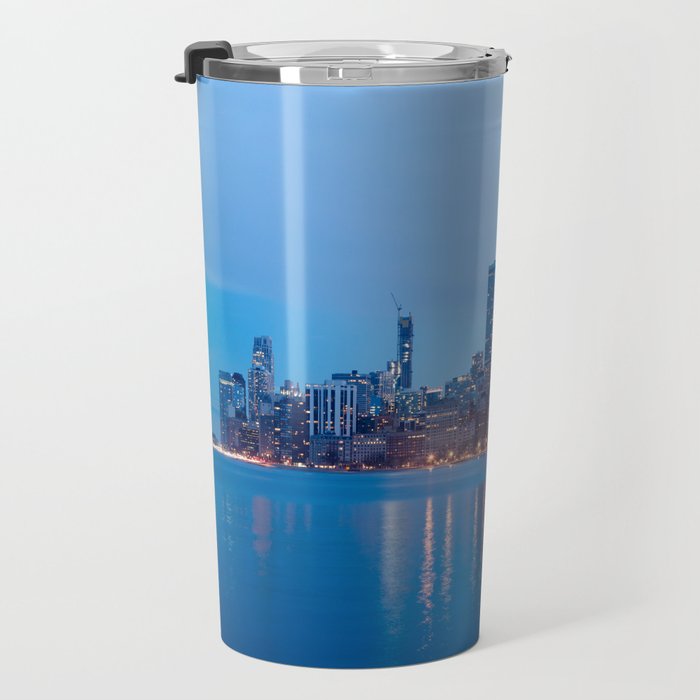 Chicago Lakefront Blue Hour Travel Mug Gallery Image 3