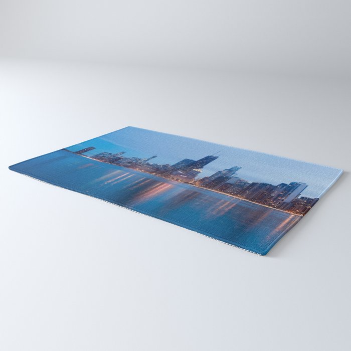 Chicago Lakefront Blue Hour Rug Gallery Image 3