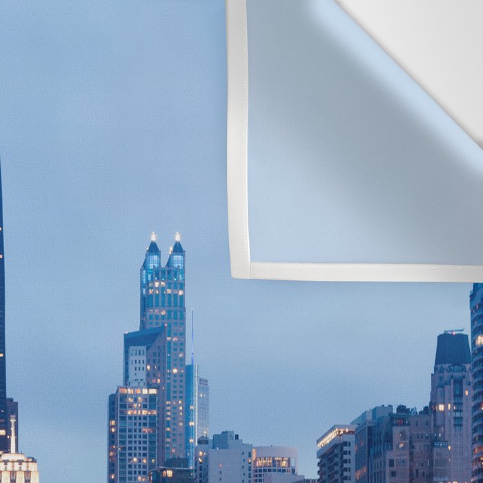 Chicago Lakefront Blue Hour Wall Tapestry Gallery Image 3