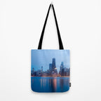 Chicago Lakefront Blue Hour Tote Bag Gallery Image 2