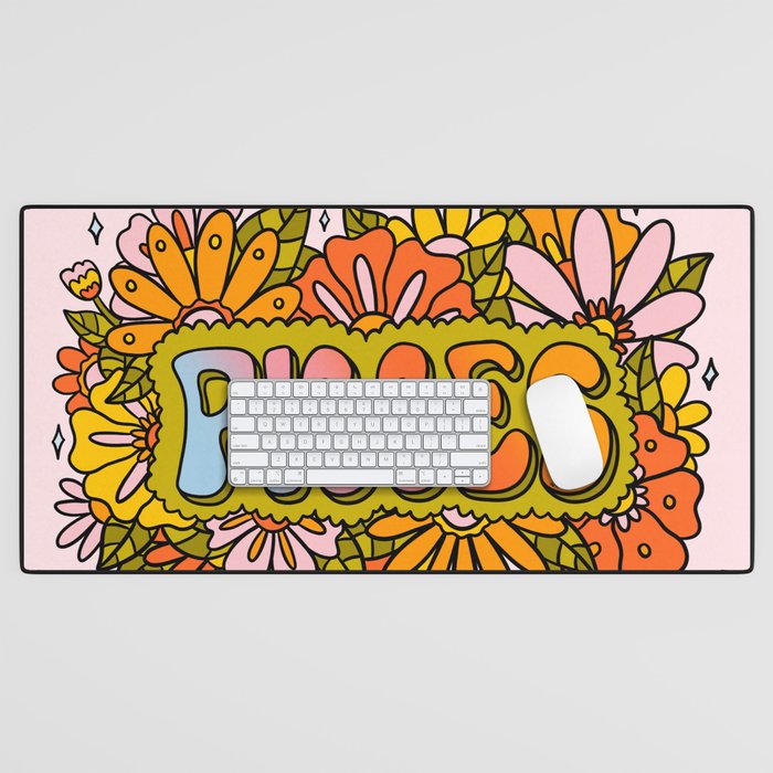 Pisces Flowers Desk Mat Gallery Image 1
